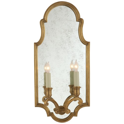 E.F. Chapman Sussex Framed Sconce in Antique Brass by Visual Comfort Signature
