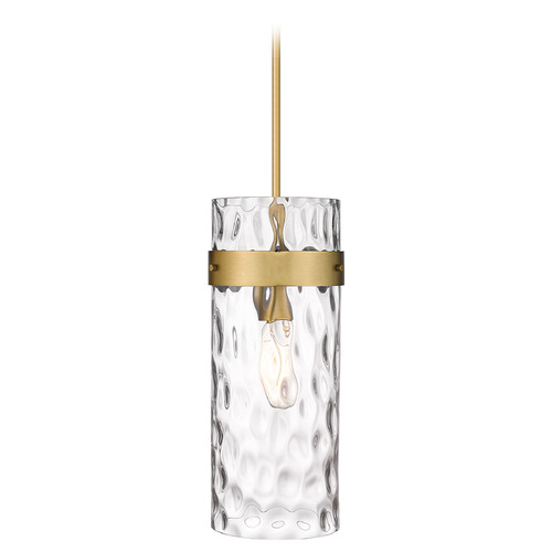Fontaine Rubbed Brass Mini Pendant by Z-Lite