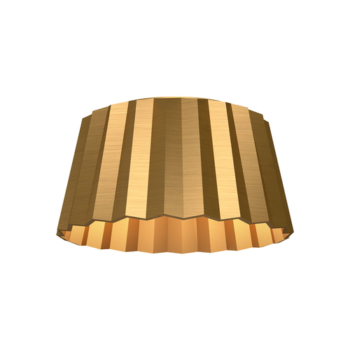 Alora Lighting Plisse Aged Gold Flushmount Light
