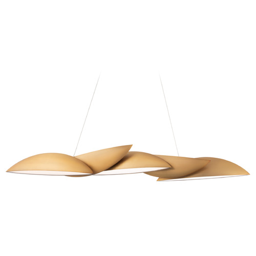 Modern Forms by WAC Lighting Sydney Aged Brass LED Linear Light with Oval Shade by Modern Forms PD-64256-AB