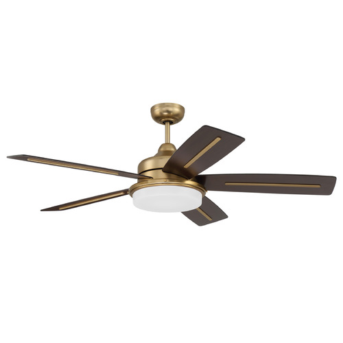 Craftmade Lighting Drew Satin Brass LED Ceiling Fan by Craftmade Lighting DRW54SB5