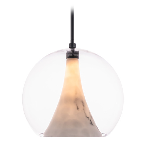 Chantilly 14-Inch LED Pendant in Black by WAC Lighting