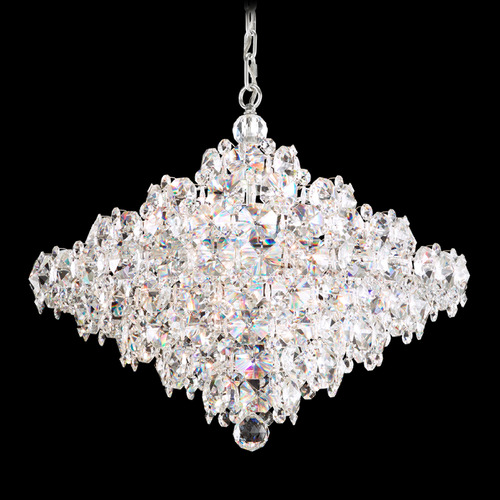 Schonbek Worldwide Lighting Baronet Polished Stainless Steel Pendant Light with Abstract Shade