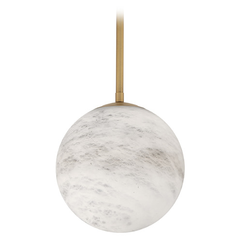Modern Forms Pisces Aged Brass LED Mini-Pendant Light with Globe Shade