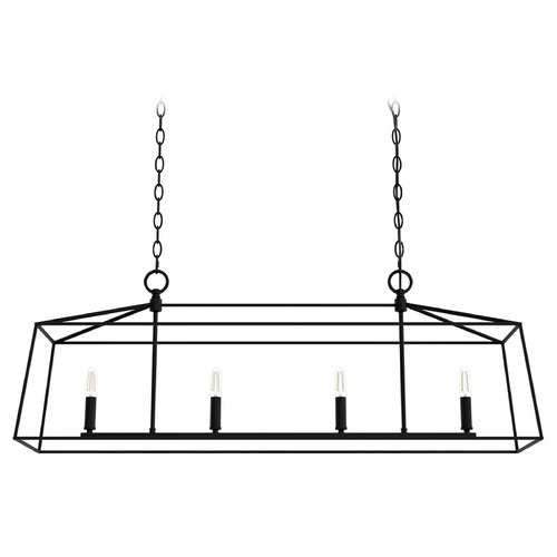 Hunter Fan Company Fair Oaks Matte Black Island Light