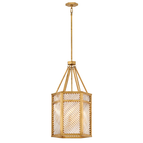 Hinkley Sura 30.50-Inch High Pendant in Distressed Brass by Hinkley Lighting 47467DA