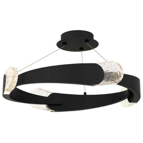 Quoizel Lighting Saffron Matte Black LED Semi-Flushmount Light