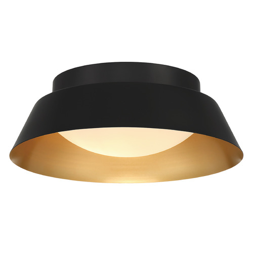 Crystorama Lighting Donoven Matte Black & Gold LED Flushmount Light