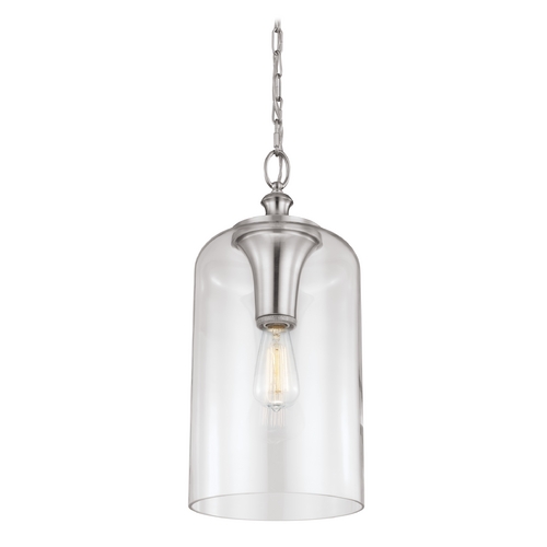 Hounslow Mini Pendant in Brushed Steel by Visual Comfort Studio