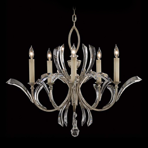 Fine Art Lamps Fine Art Lamps Beveled Arcs Silver Leaf Crystal Chandelier 702240ST