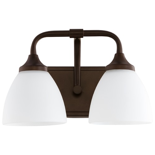 Enclave Oiled Bronze Bathroom Light by Quorum Lighting