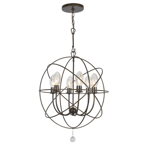 Solaris 6-Light Outdoor Pendant in Bronze by Crystorama Lighting
