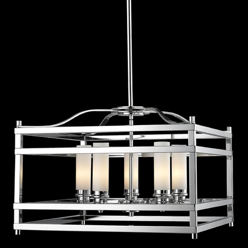 Z-Lite Z-Lite Altadore Chrome Pendant Light with Cylindrical Shade 180-5