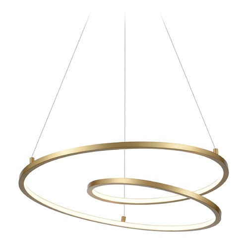 Twist Antique Brass LED Pendant by Kuzco Lighting