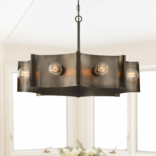 Metallo Vintage Nickel Chandelier by Eurofase Lighting