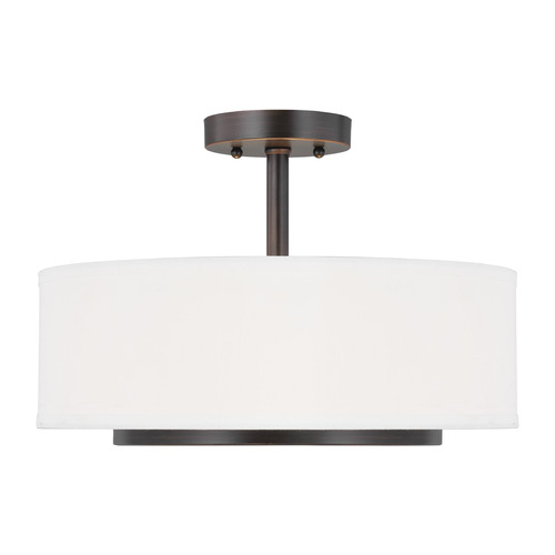 Nance 16.25-Inch Bronze Semi-Flush Mount by Generation Lighting