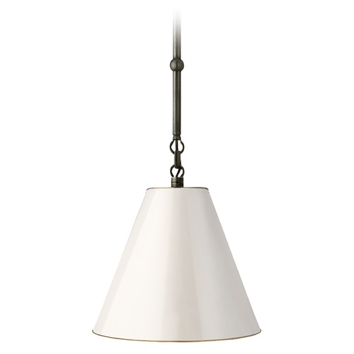 Visual Comfort Signature Collection Thomas OBrien Goodman Pendant in Bronze by Visual Comfort Signature TOB5089BZAW