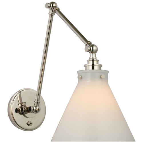 Visual Comfort Signature Collection Chapman & Myers Parkington Wall Light in Nickel by Visual Comfort Signature CHD2526PNWG