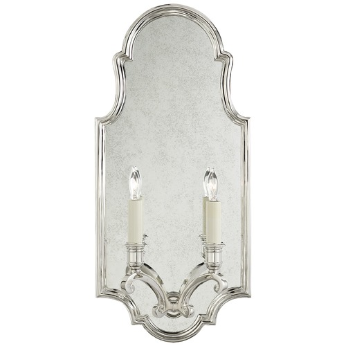 E.F. Chapman Sussex Framed Sconce in Polished Nickel by Visual Comfort Signature