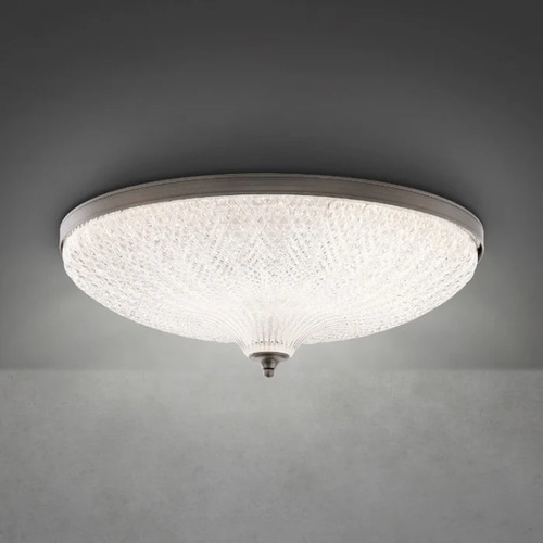 Roma Antique Nickel LED Flushmount Light by Schonbek Lighting