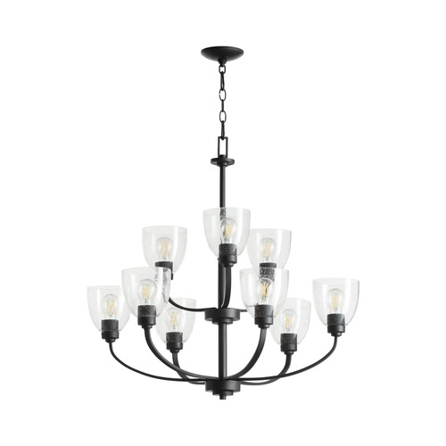 Reyes 9-Light Chandelier in Textured Black by Quorum Lighting