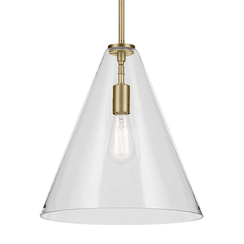 Kichler Lighting Everly 14.25-Inch Pendant in Natural Brass by Kichler Lighting 42200NBR