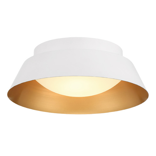 Crystorama Lighting Donoven White & Gold LED Flushmount Light