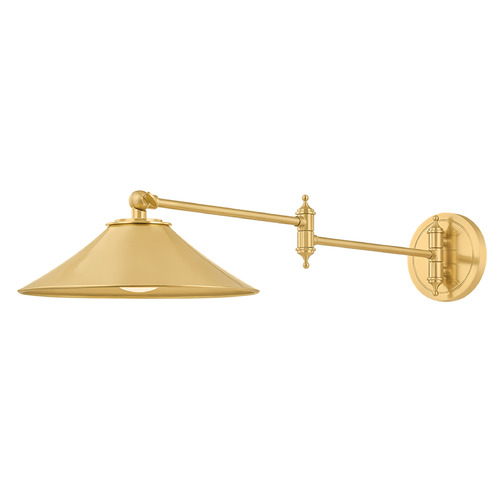 Hudson Valley Lighting Lithgow Aged Brass LED Swing Arm Lamp