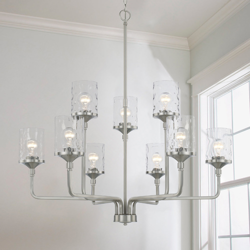 HomePlace by Capital Lighting Colton 9-Light Chandelier in Brushed Nickel by HomePlace by Capital Lighting 428891BN-451