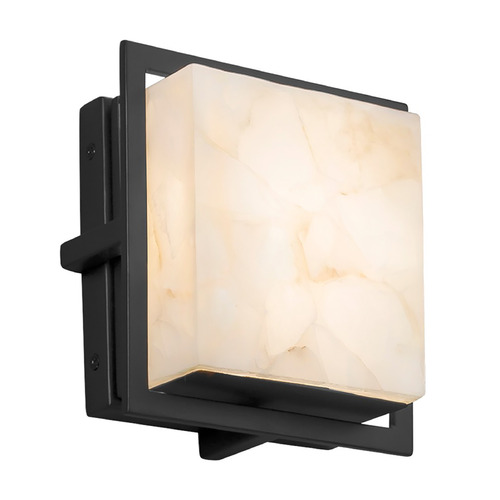 Justice Design Group Avalon Matte Black LED Outdoor Wall Light