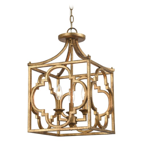 Elk Lighting Elk Lighting Wembley Antique Gold Mini-Chandelier 75125/3