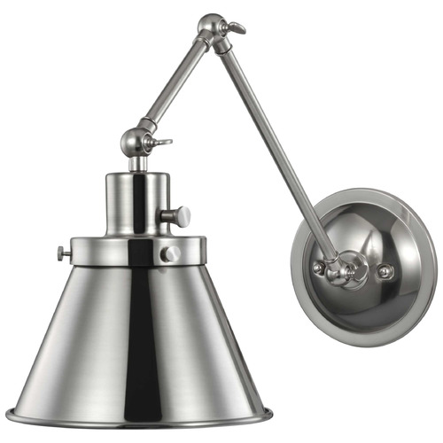 Progress Lighting Hinton Brushed Nickel Swing Arm Lamp