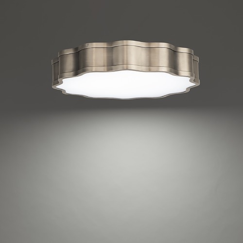 Vaughan 16-Inch LED Flush Mount in Aged Brass 3000K by WAC Lighting