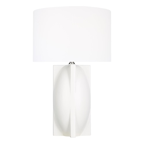 Visual Comfort Studio Collection Lauren Ralph Lauren William 27.25-Inch Matte Ivory LED Table Lamp by Visual Comfort Studio LT1081IVC1