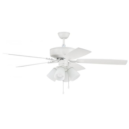 Craftmade Lighting Pro Plus 114 52-Inch LED Fan in White by Craftmade Lighting P114W5-52WWOK