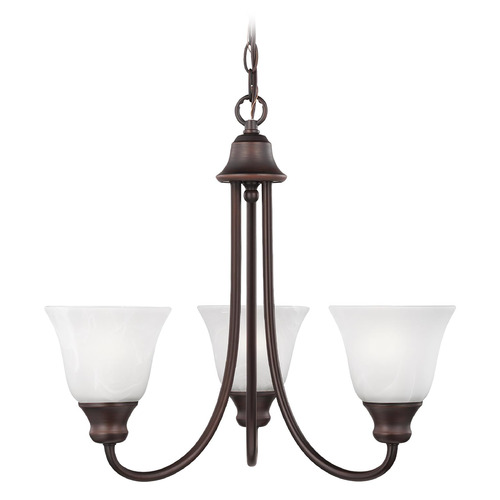 Generation Lighting Windgate 20.25-Inch Bronze Mini Chandelier by Generation Lighting 35939-710