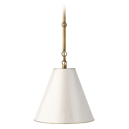 Visual Comfort Signature Collection Thomas OBrien Goodman Pendant in Antique Brass by Visual Comfort Signature TOB5089HABAW