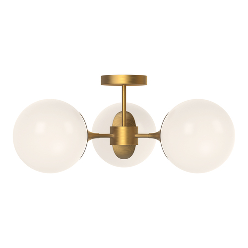 Alora Lighting Nouveau Aged Gold Semi-Flushmount Light