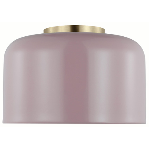 Visual Comfort Studio Collection Malone Rose & Satin Brass Flushmount Light