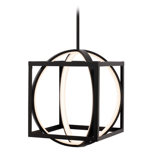 Geometrix 17-Inch LED Pendant in Black by WAC Lighting