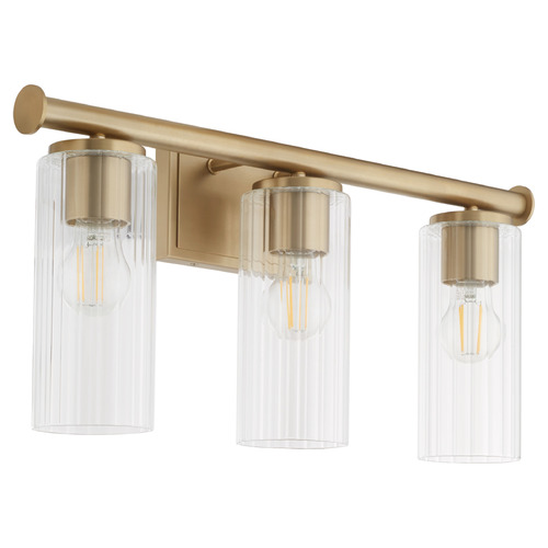 Quorum Lighting Mercier Aged Brass Bathroom Light by Quorum Lighting 541-3-80