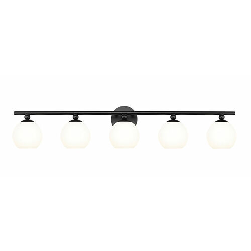 Z-Lite Neoma 5-Light Vanity Light in Matte Black by Z-Lite 1100-5V-MB