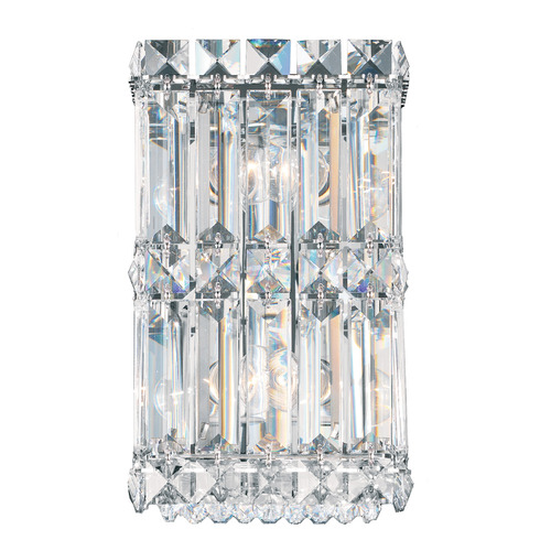 Schonbek Worldwide Lighting Quantum Polished Stainless Steel Sconce