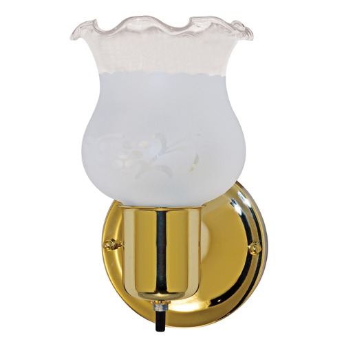 Nuvo Lighting Polished Brass Sconce