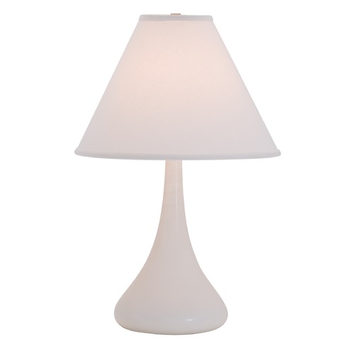Scatchard Stoneware White Matte Table Lamp by House of Troy Lighting