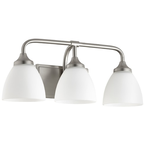 Enclave Satin Nickel Bathroom Light by Quorum Lighting