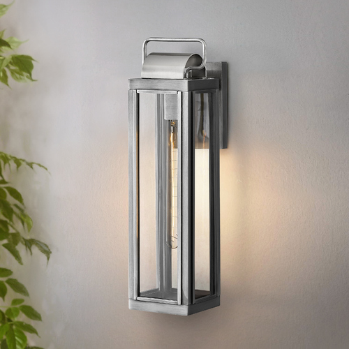 Hinkley Sag Harbor 21.25-Inch Antique Brushed Aluminum Outdoor Wall Light by Hinkley Lighting 2845AL