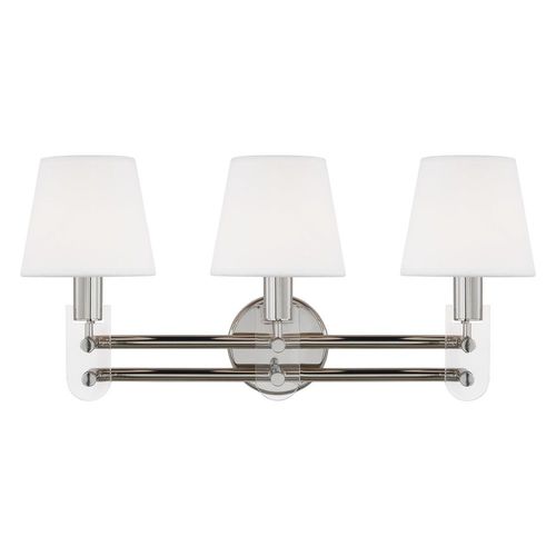 Generation Lighting Lauren Ralph Lauren Jake Polished Nickel & Clear Acrylic Bath Vanity Light by Generation Lighting LV1063PN