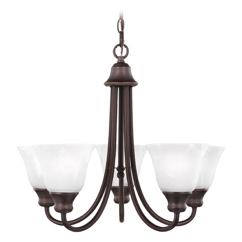 Generation Lighting Windgate 20.50-Inch Bronze Mini Chandelier by Generation Lighting 35940-710