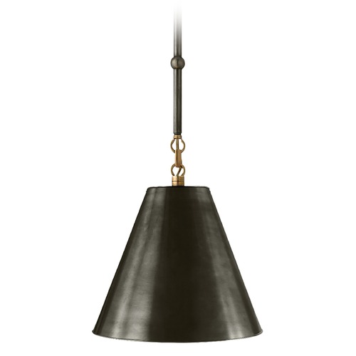 Thomas OBrien Goodman Pendant in Bronze & Brass by Visual Comfort Signature